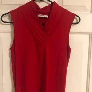 TUZZI Red Sleeveless Top